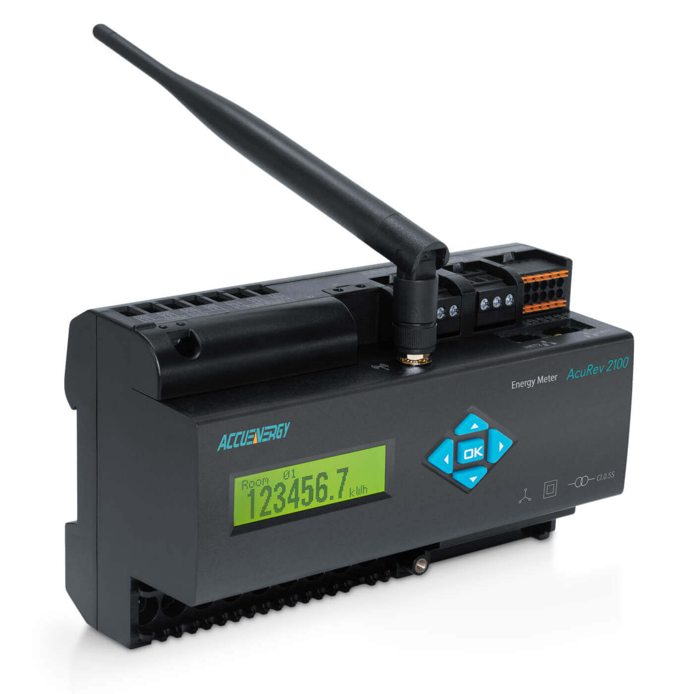 AcuRev 2100 Multi-Circuit Meter Left Top View